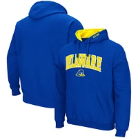 Men's Colosseum Royal Delaware Fightin' Blue Hens Arch and Logo Pullover Hoodie