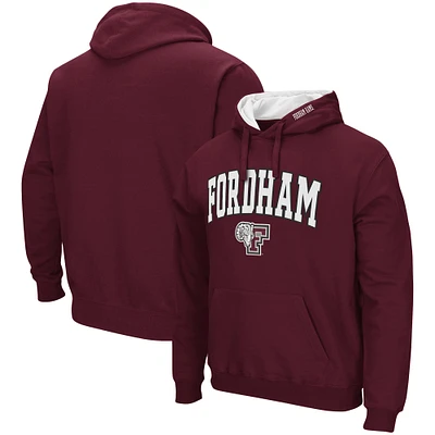 Men's Colosseum Maroon Fordham Rams Arch and Logo Pullover Hoodie