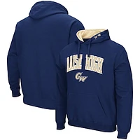 Men's Colosseum Navy George Washington University Arch and Logo Pullover Hoodie