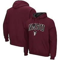 Men's Colosseum Crimson New Mexico State Aggies Arch and Logo Pullover Hoodie