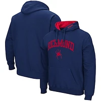 Men's Colosseum Navy Richmond Spiders Arch and Logo Pullover Hoodie