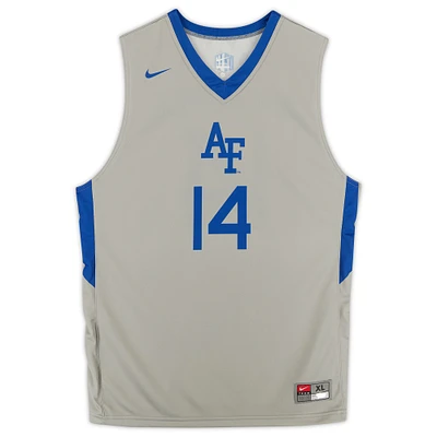 Air Force Falcons Nike Team-Issued #14 Gray Alternate Jersey from the Basketball Program