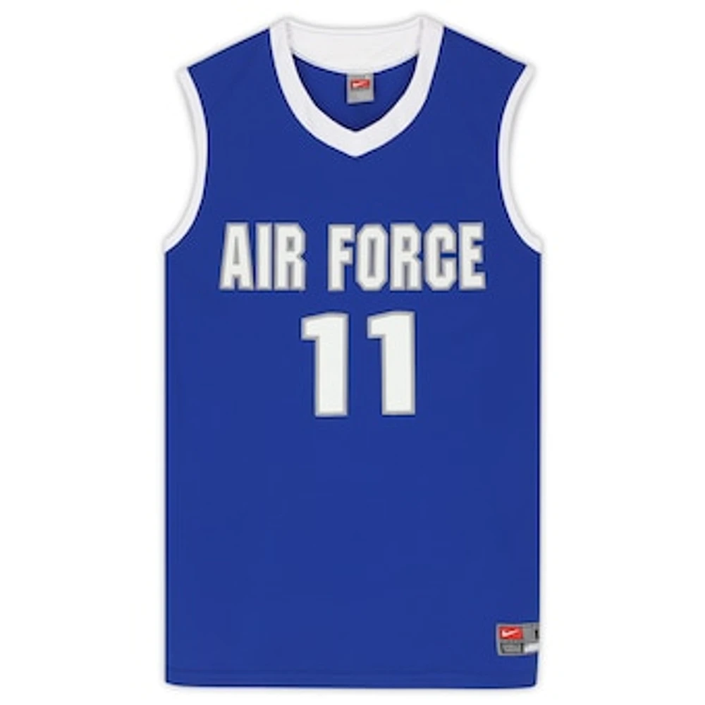 Air Force Falcons Nike Team-Issued #11 Royal & Jersey from the Basketball Program