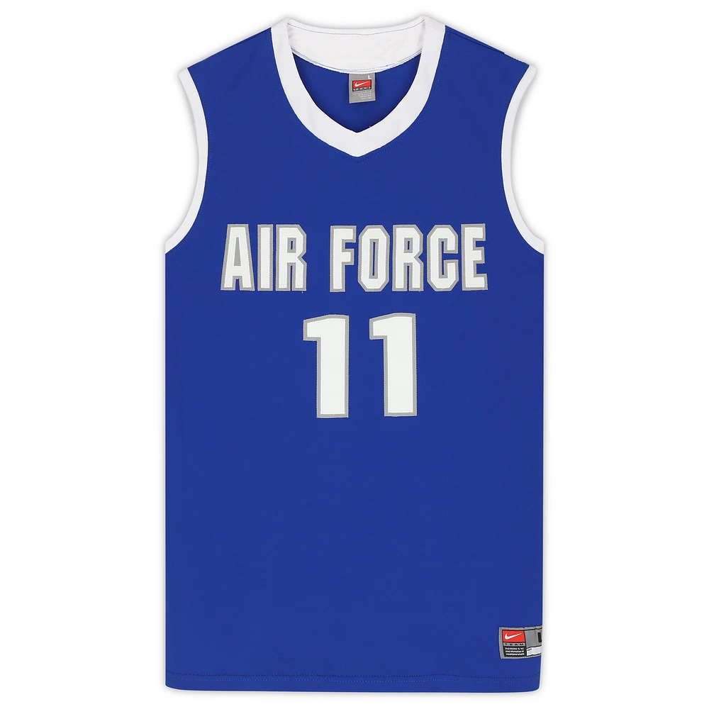 Air Force Falcons Nike Team-Issued #11 Royal & Jersey from the Basketball Program