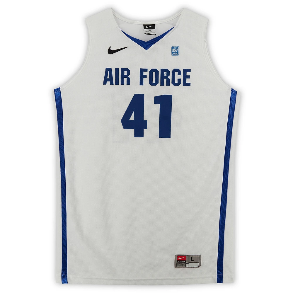 Air Force Falcons Nike Team-Issued #41 White Jersey with NCAA Patch from the Basketball Program - Size L