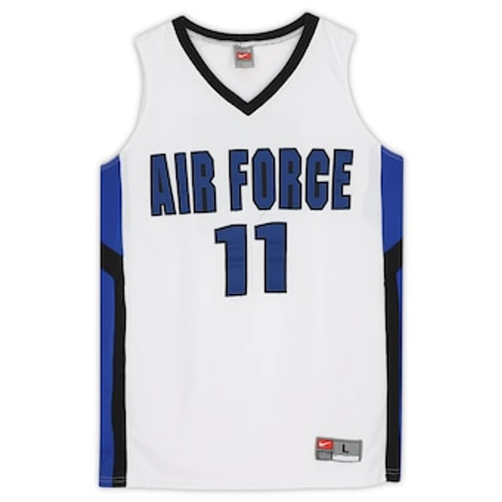 Air Force Falcons Team-Issued #11 White and Black Jersey from the Basketball Program