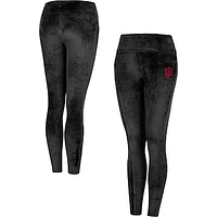 Women's Colosseum Black Indiana Hoosiers Bonita Run Velour Leggings