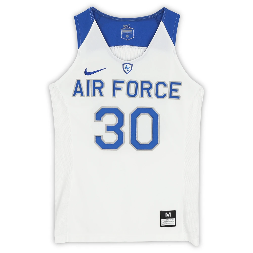 Air Force Falcons Team-Issued #30 White and Jersey from the Basketball Program