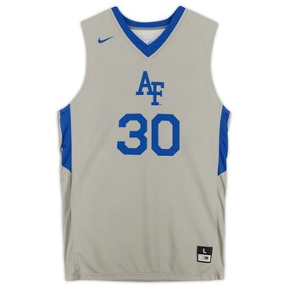 Air Force Falcons Nike Team-Issued #30 Gray Alternate Team Jersey from the Basketball Program