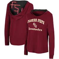 Women's Colosseum Garnet Florida State Seminoles Catalina Hoodie Long Sleeve T-Shirt