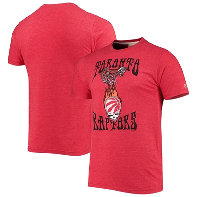Men's Homage Red Toronto Raptors NBA x Grateful Dead Tri-Blend T-Shirt