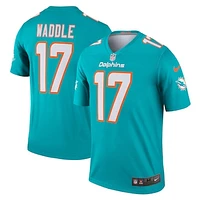 Men's Nike Jaylen Waddle Aqua Miami Dolphins Team Legend Player Performance Top