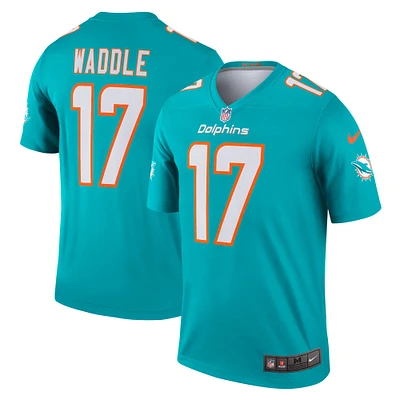 Men's Nike Jaylen Waddle Aqua Miami Dolphins Team Legend Player Performance Top