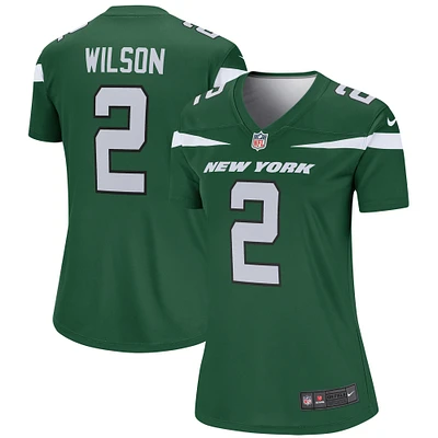 Women's Nike Zach Wilson  Green New York Jets Team Legend Player Performance Top