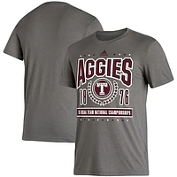 Men's adidas Heather Charcoal Texas A&M Aggies 13 NCAA Team National Championships Reminisce Tri-Blend T-Shirt