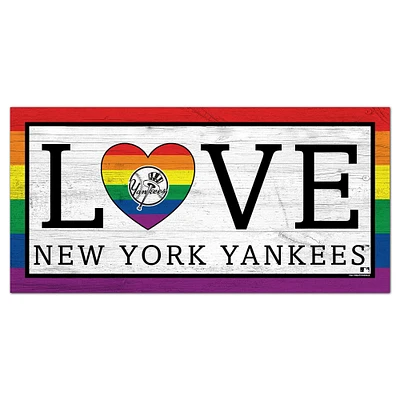 New York Yankees 6'' x 12'' LGBTQ Love Sign