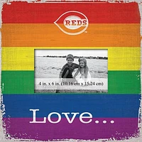 Cincinnati Reds 10'' x 10'' Love Pride Frame