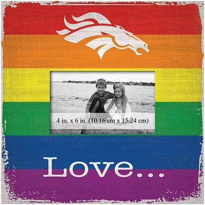 Denver Broncos 10'' x 10'' Love Pride Frame
