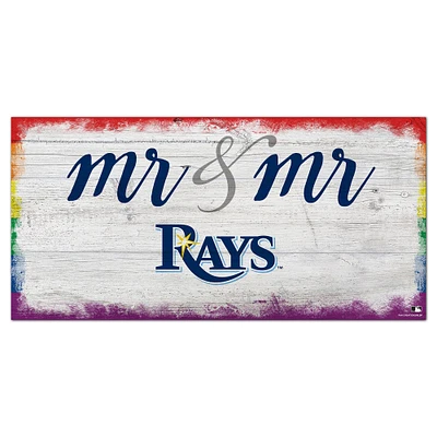 Tampa Bay Rays 6'' x 12'' Pride Mr & Mr Sign