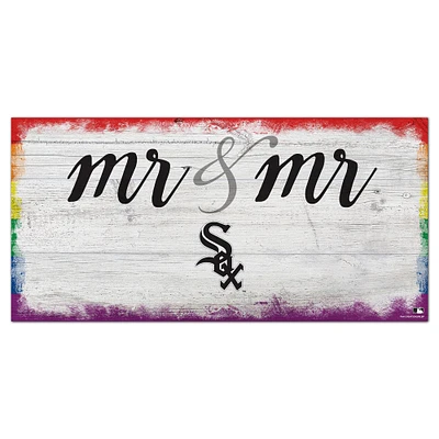 Chicago White Sox 6'' x 12'' Pride Mr & Mr Sign