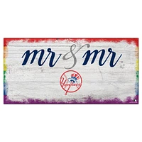 New York Yankees 6'' x 12'' Pride Mr & Mr Sign
