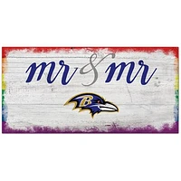 Baltimore Ravens 6'' x 12'' Pride Mr & Mr Sign