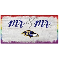 Baltimore Ravens 6'' x 12'' Pride Mr & Mr Sign