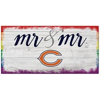 Chicago Bears 6'' x 12'' Pride Mr & Mr Sign
