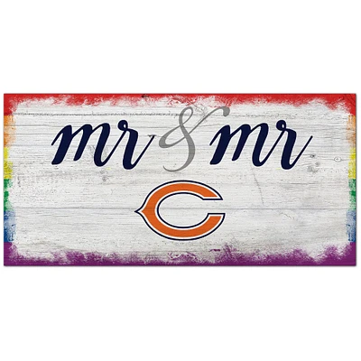 Chicago Bears 6'' x 12'' Pride Mr & Mr Sign