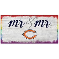 Chicago Bears 6'' x 12'' Pride Mr & Mr Sign