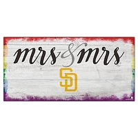 San Diego Padres 6'' x 12'' Pride Mrs & Mrs Sign