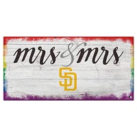 San Diego Padres 6'' x 12'' Pride Mrs & Mrs Sign
