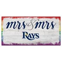 Tampa Bay Rays 6'' x 12'' Pride Mrs & Mrs Sign