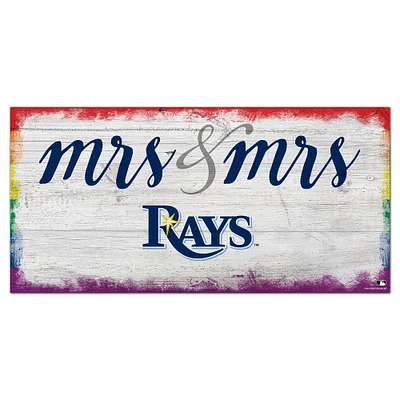 Tampa Bay Rays 6'' x 12'' Pride Mrs & Mrs Sign