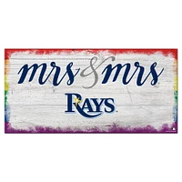 Tampa Bay Rays 6'' x 12'' Pride Mrs & Mrs Sign