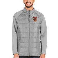 Men's Antigua Silver Tuskegee Golden Tigers Altitude Full-Zip Jacket