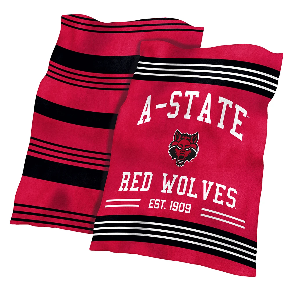 Arkansas State Red Wolves 60'' x 70'' Plush Colorblock Blanket