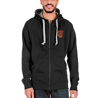 Men's Antigua Black Tuskegee Golden Tigers Victory Full-Zip Hoodie