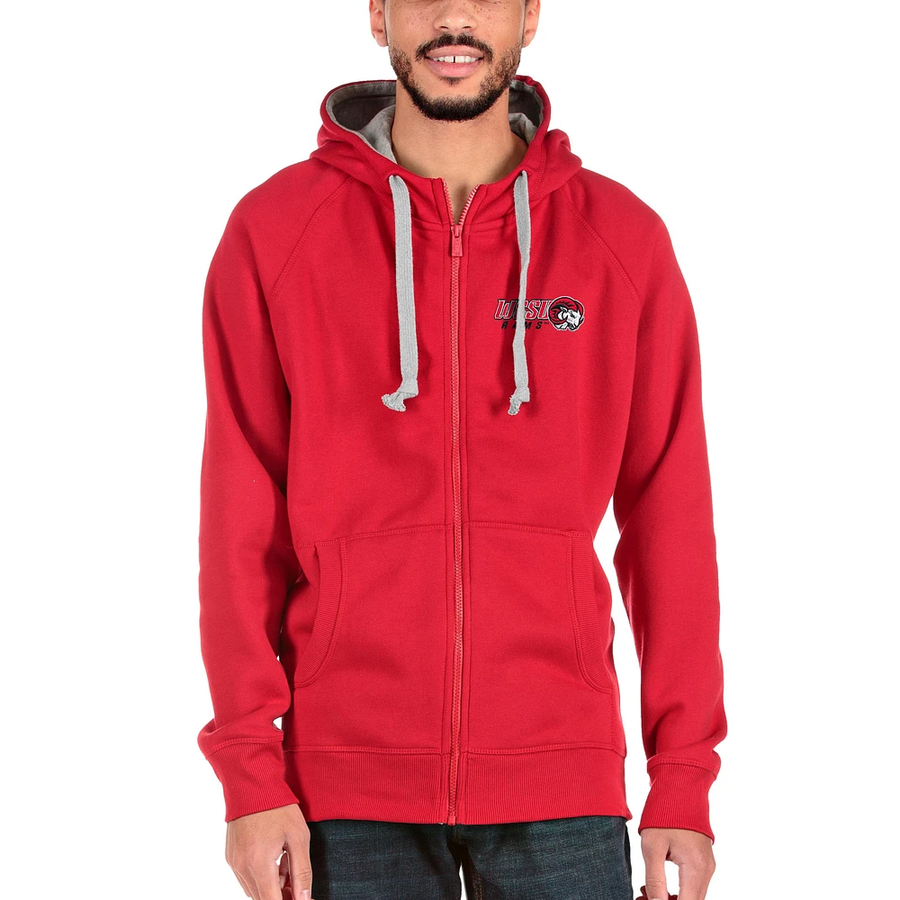 Men's Antigua Winston-Salem State Rams Victory Full-Zip Hoodie