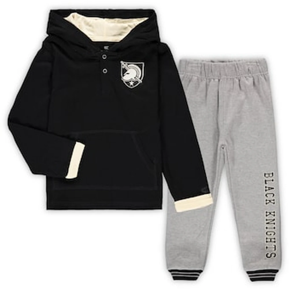 Toddler Colosseum Black/Heathered Gray Army Black Knights Poppies Hoodie and Sweatpants Set