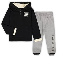 Toddler Colosseum Black/Heathered Gray Army Black Knights Poppies Hoodie and Sweatpants Set