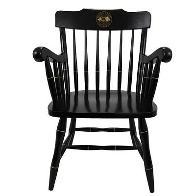 Black Michigan State Spartans Seal Logo Captains Chair