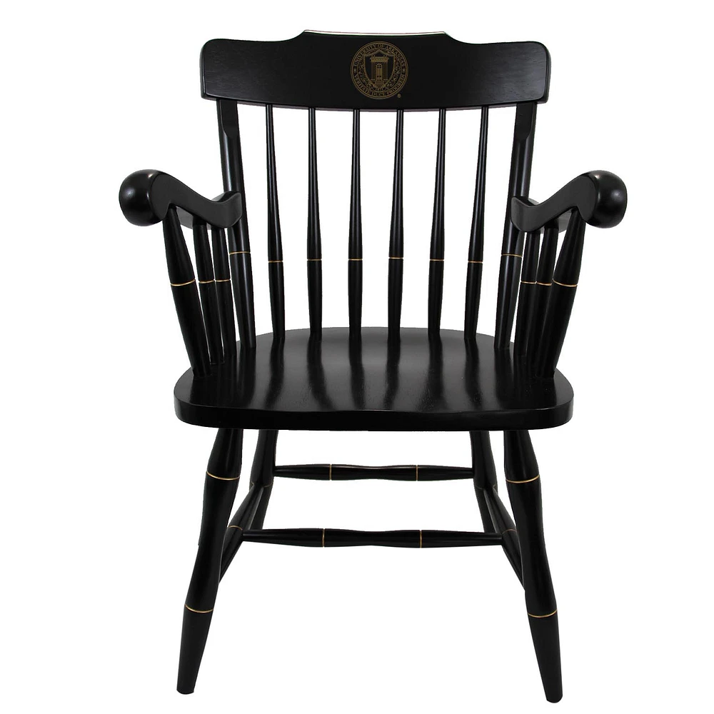 Black Arkansas Razorbacks Seal Logo Captains Chair