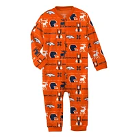 Newborn & Infant Orange Denver Broncos Allover Print - Full-Zip Jumper