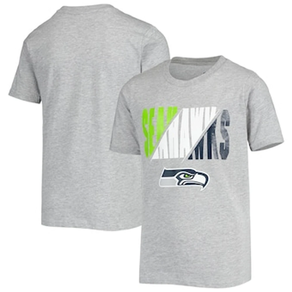 Youth Heathered Gray Seattle Seahawks Mean Streak - T-Shirt