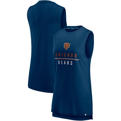 Women's Fanatics Navy Chicago Bears True Contender Tank Top