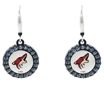 Arizona Coyotes Hockey Puck Earrings