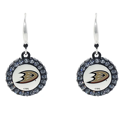 Anaheim Ducks Hockey Puck Earrings