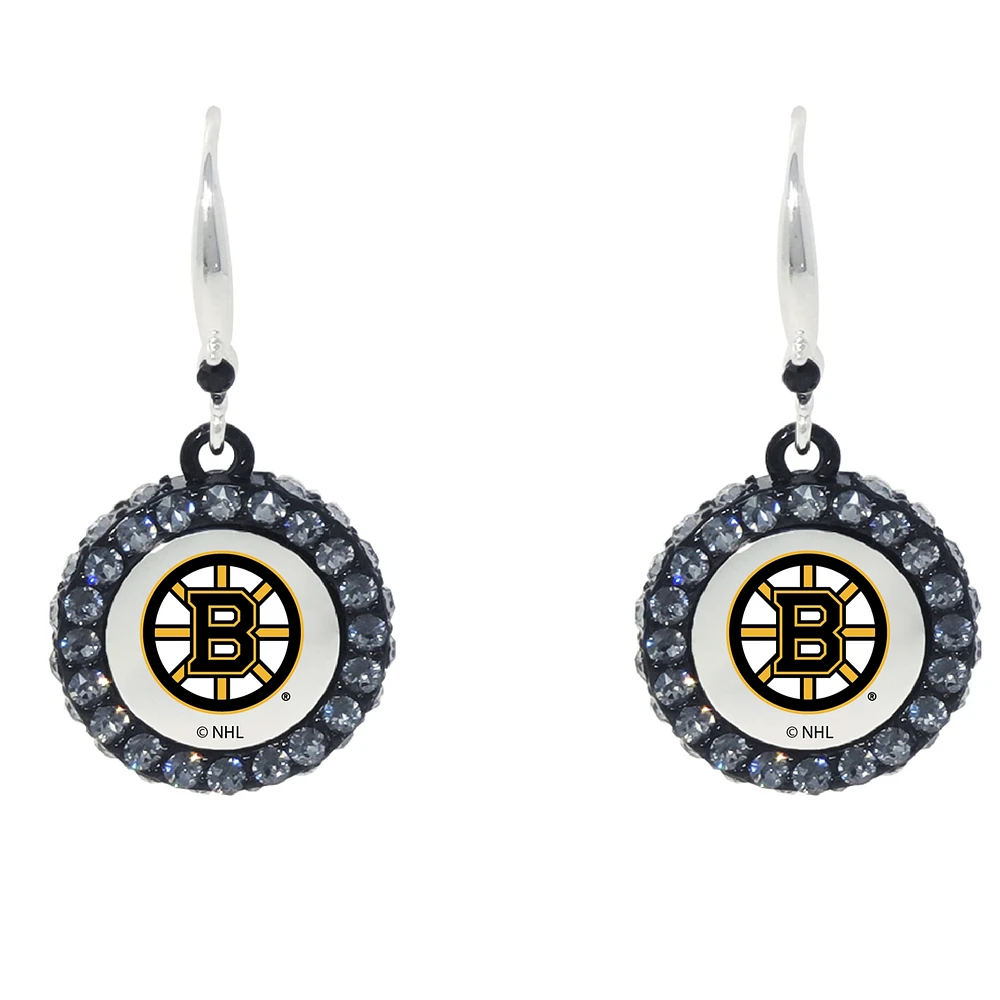 Boston Bruins Hockey Puck Earrings