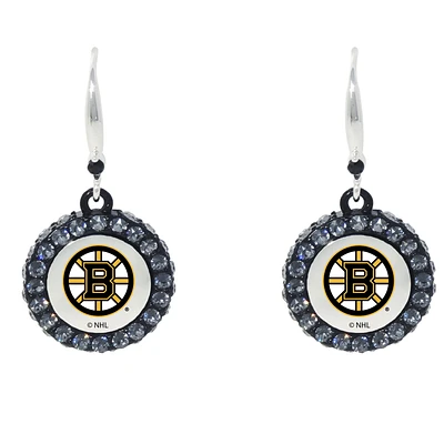 Boston Bruins Hockey Puck Earrings